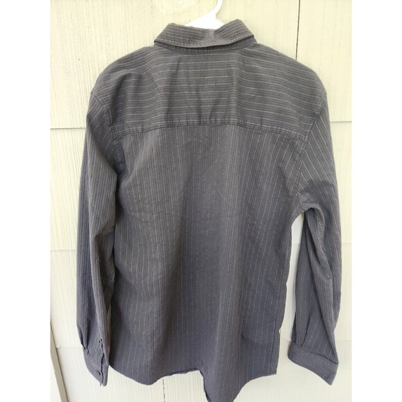 Distillery Apparel Black Striped Button Up Shirt Mens Size Large Slim Fit - Picture 3 of 6